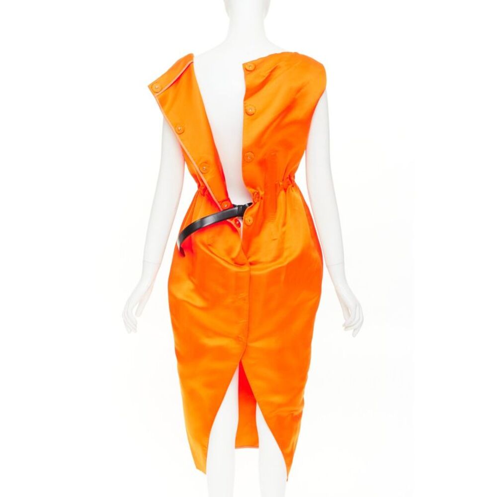 Prada 2022 Satin Triangle Patch Dress